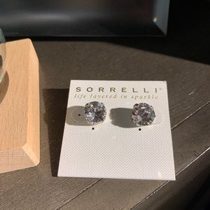 Sorrelli Round Crystal Stud Earrings - Clear NWT